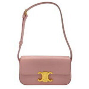 Celine Claude Shoulder Bag Rose Pink gold shiny calfskin